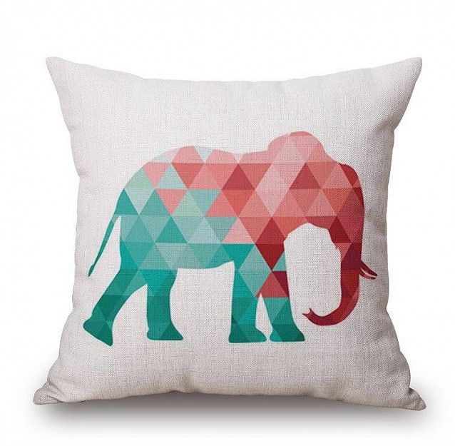 Poduszka dekoracyjna Słoń na szczęście