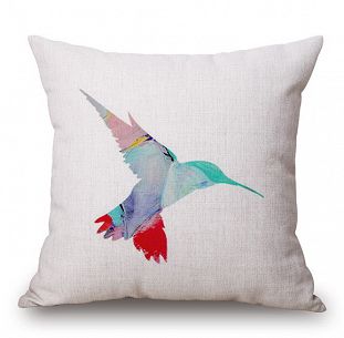 Poszewka nowoczesna kolorowa ptak Koliber