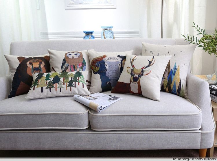 Poduszki dekoracyjne w zwierzęta - Sowa, Słoń, Jeleń i inne